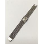 An Art Deco style ladies 18ct white gold wrist wat