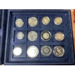 A collect of Silver and silver proof coins and commemorative coinage.