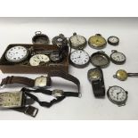 A Collection of silver cased pocket watches togeth