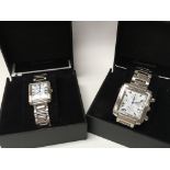 Two boxed gents Amadeus wrist watches.