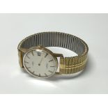 A gents 9ct gold J W Benson wristwatch, inscribed