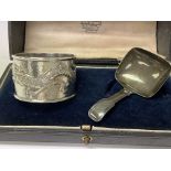 A silver caddy spoon by Joseph Willmore, Birmingha