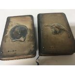 Two quality silver mounted bibles 8x12cm