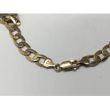 A 9ct gold slab link necklace weight 30g