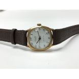 A 9ct gold vintage Avia square faced gents wristwa