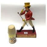 A Johnnie Walker composite Advertising display figure, 40cm and an original Roy Rogers kids flask.