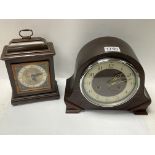 2 vintage wooden cased mantle clocks
