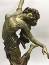 Claire Colinet 1920s Art Deco bronze figure in the