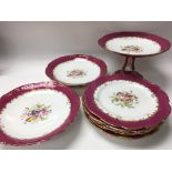 A decorative porcelain dessert set - NO RESERVE