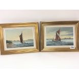 A pair of Colin Moore oil paintings on canvas stud