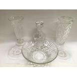 A collection of glassware including Waterford crys