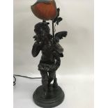 A side lamp in the Victorian style in the form o f