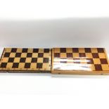 Two complete chess sets.