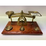 A set of vintage postal scales.