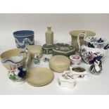 A collection of Wedgwood yellow glazed ceramic oth