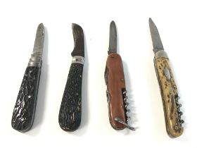 Four German pocket knives. Gebr Berns of solingen.