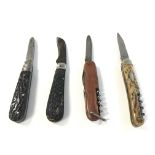 Four German pocket knives. Gebr Berns of solingen.