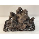1920s Chinese carved Buddha representation, on a s