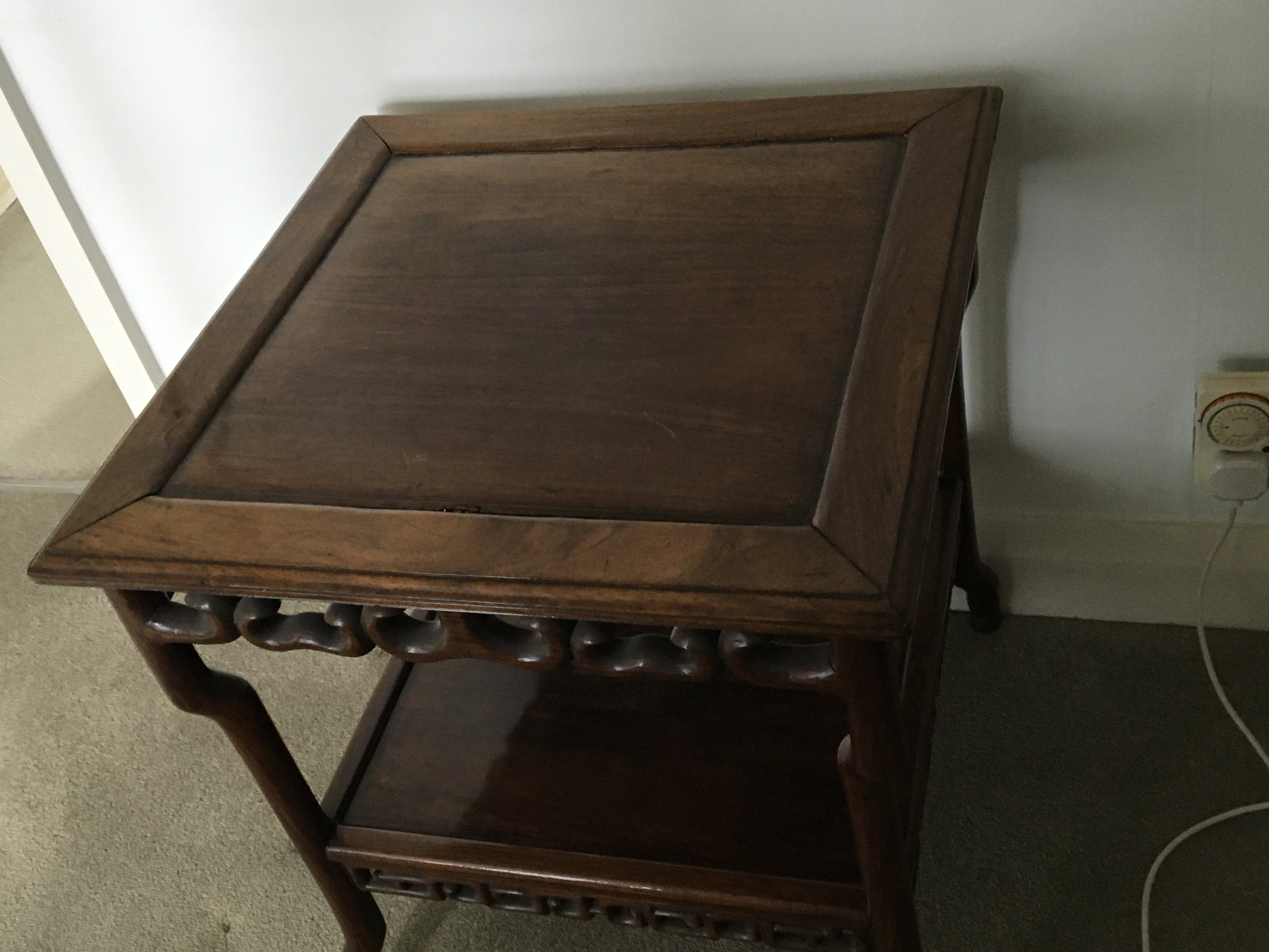 An Early 20th century Chinese hardwood occasional - Image 2 of 2