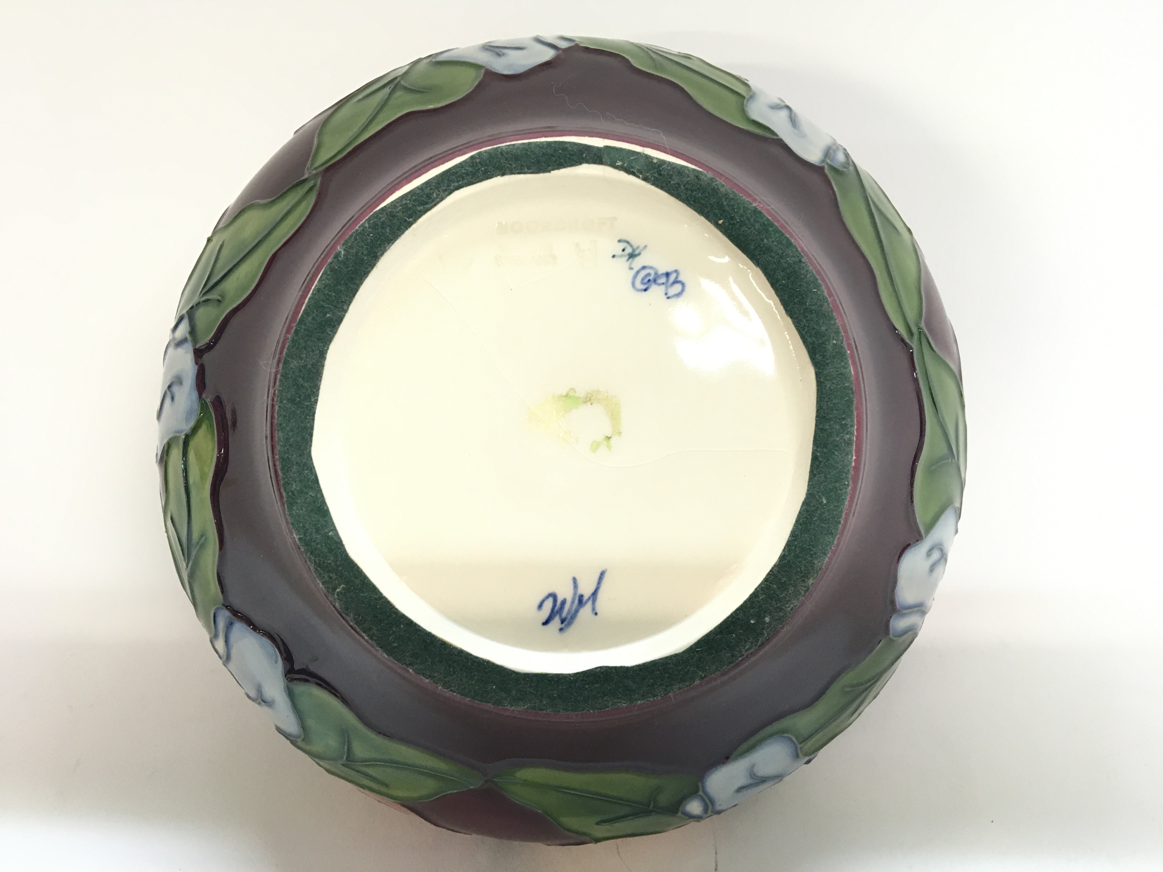A pansy Moorcroft vase. - Image 2 of 2