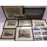 A book of 36 vintage postcards of Clacton Sea and photos plus Victorian engravings of Essex and