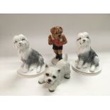 Two Royal Worcester Old English Puppy figures, a B