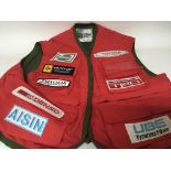 A endurance car racing sleeveless over jacket Toyo