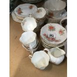A late Victorian China tea set decorated with rose