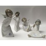 Four winged cherubs figures by Lladro