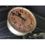 A large Vintage Synchronised platform clock double sided face. Sold in situ buyer to arrange