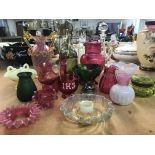 A collection of Victorian and later glassware incl