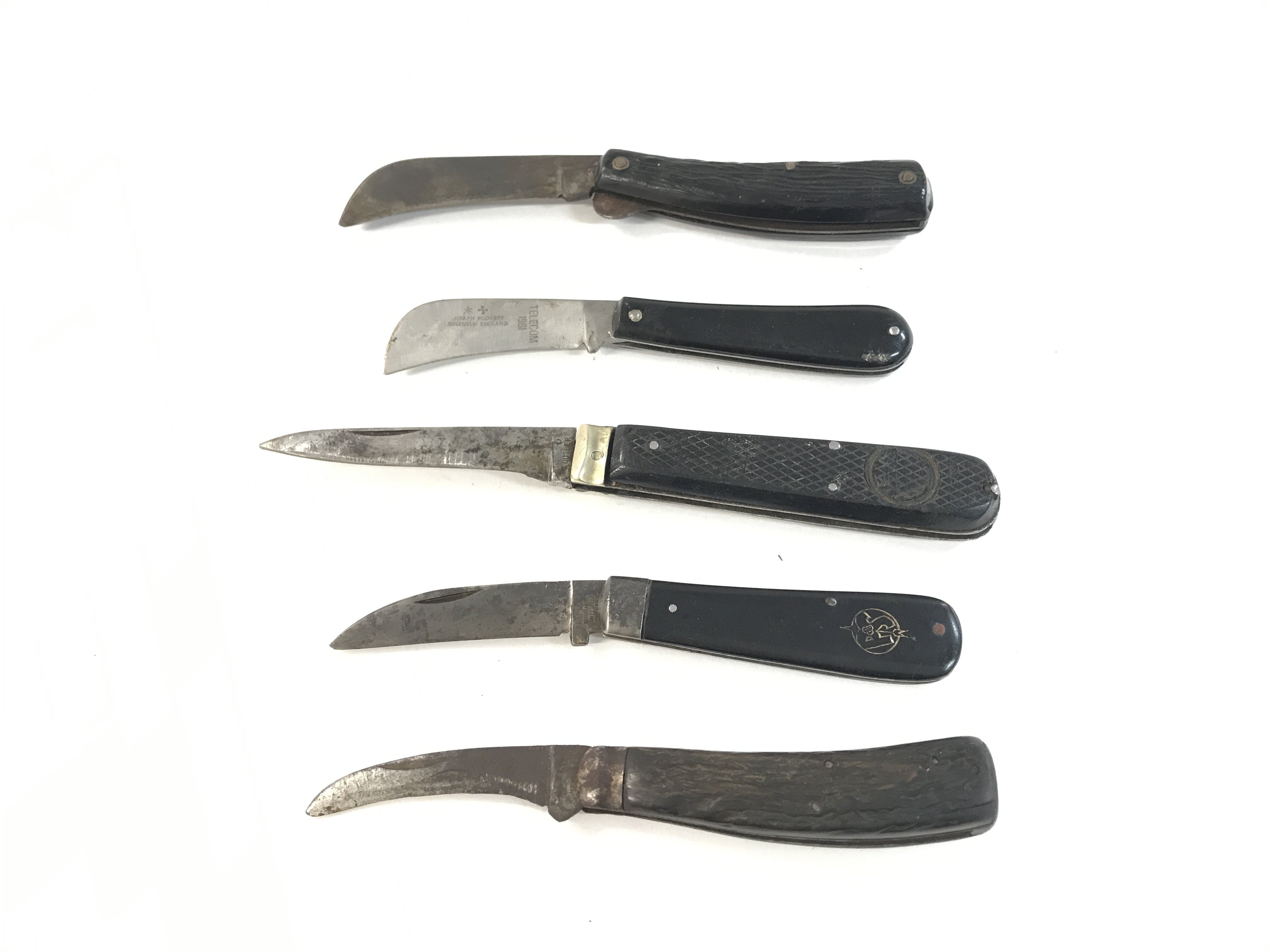 Five Sheffield pocket knives. Including a post 186 - Image 2 of 3