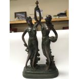 A large double figure of two classical figures wit