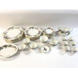 A part collection of Wedgwood Hathaway Rose bone C