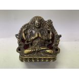 A Tibetan copper/bronze Gau in the form of a Bodis