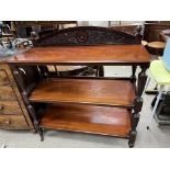 A Victorian mahogany Buffett with carved supports