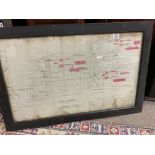 A framed signal box wiring diagram for Paddington