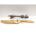 Laminated wooden 2 blade propellor and a fire nozz