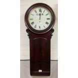 A GWR mahogany cased drop dial trunk single fusee