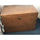 A late 19th century trunk of rectangular shape wit