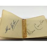 An autograph book comprising signatures of mainly