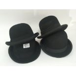 Four Vintage gents bowler hats makers including Lo