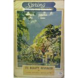 An original automobile advertising poster (Spring In The Country, United Automobile Services