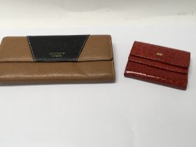 A Braun Buffel red wallet and Osprey London purse.