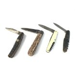 Four German pocket knives including vintage Henry