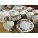 Two Colclough bone China tea sets decorated with s