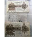 A good collection of British banknotes including a