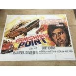 A UK quad film poster for 'Vanishing Point' starri