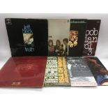 A collection of LPs by various artists including a