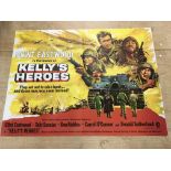 A UK quad film poster for 'Kelly's Heroes' starrin